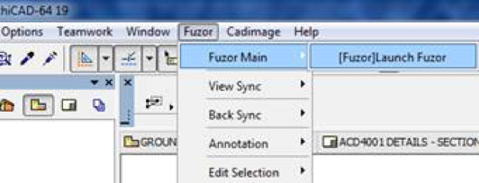 ARCHICAD > Fuzor menu