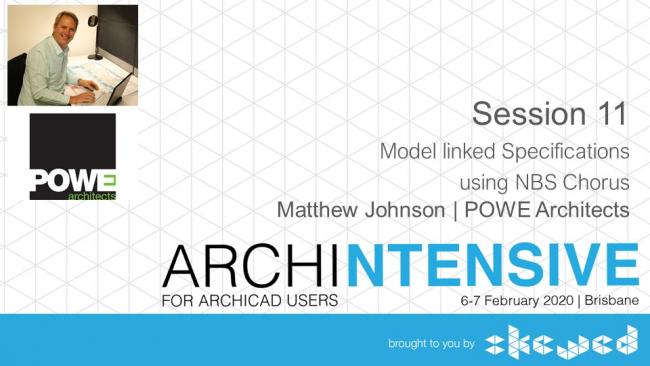 Session 11 slide - Model linked Specifications with NBS Chorus