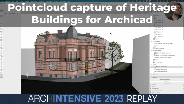 ARCHINTENSIVE 2023 - Pointcloud workflows in architectural Heritage BIM practice