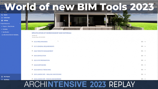 ARCHINTENSIVE 2023 - A world of new BIM Tools 2023